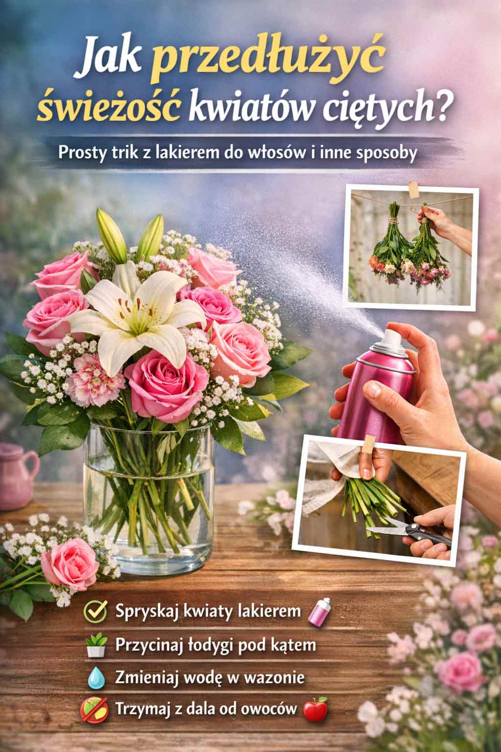 infografika_jak dbać o kwiaty cięte