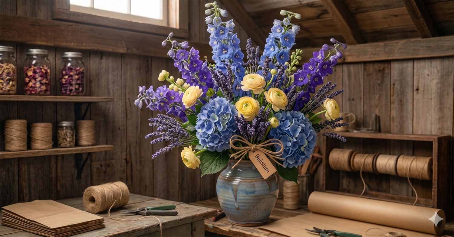 Kwiatowa kompozycja w wazonie - efekt po zastosowaniu triku na przedłużenie świeżości kwiatów