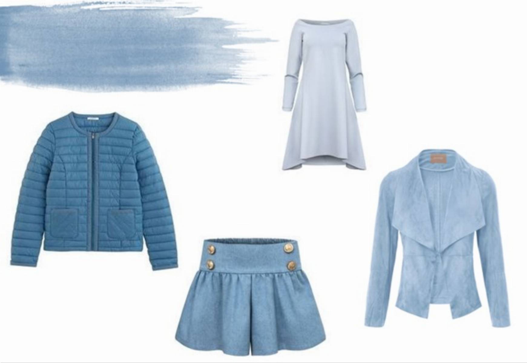 modne stylizacje 2016 - blue