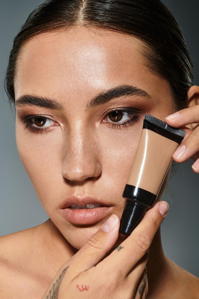 próba dobrania podkładu do cery