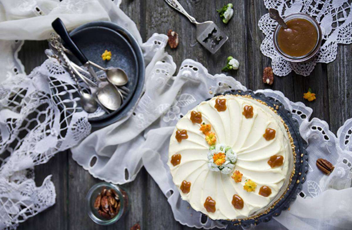 Carrot cake with cream cheese frosting