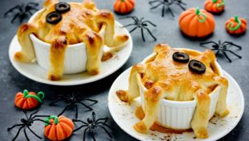 Halloweenowe muffinki serowe w kształcie ośmiorniczek