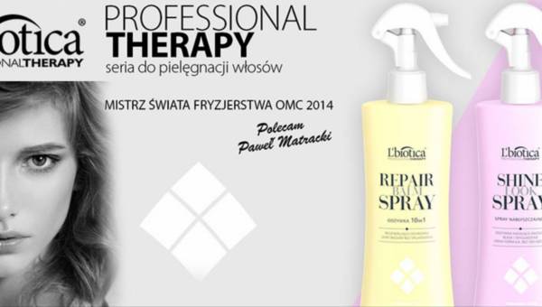 Nowe spraye do włosów z linii L’biotica PROFESSIONAL THERAPY
