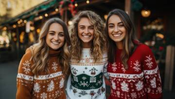 kobiety w świątecznych sweterkach
