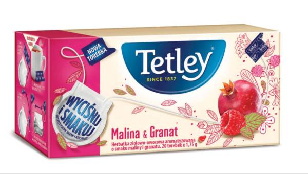 Nowość: ziołowo-owocowe herbatki Tetley w torebkach „Wyciśnij i Smakuj”!