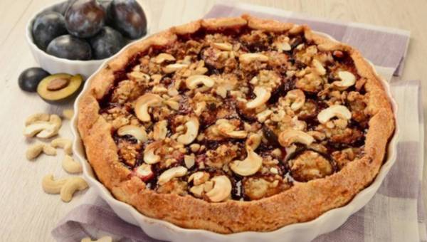 Tarta śliwkowo-orzechowa