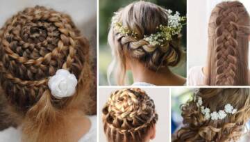 Fryzury komunijne z warkoczem