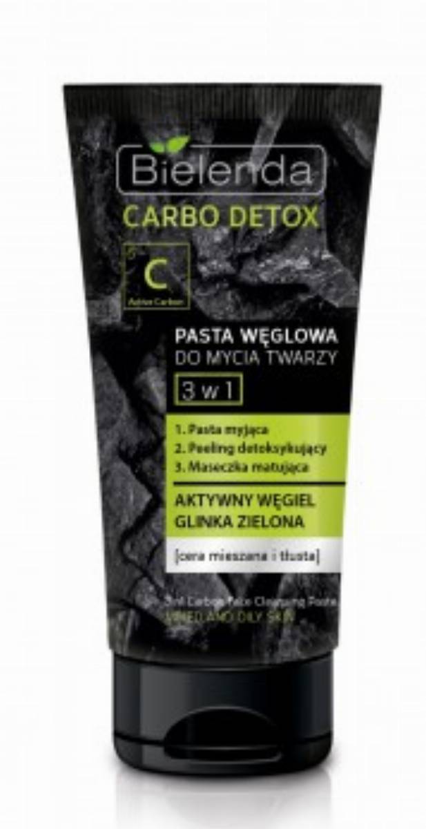 Carbo Detox Pasta węglowa do mycia twarzy 3 w 1