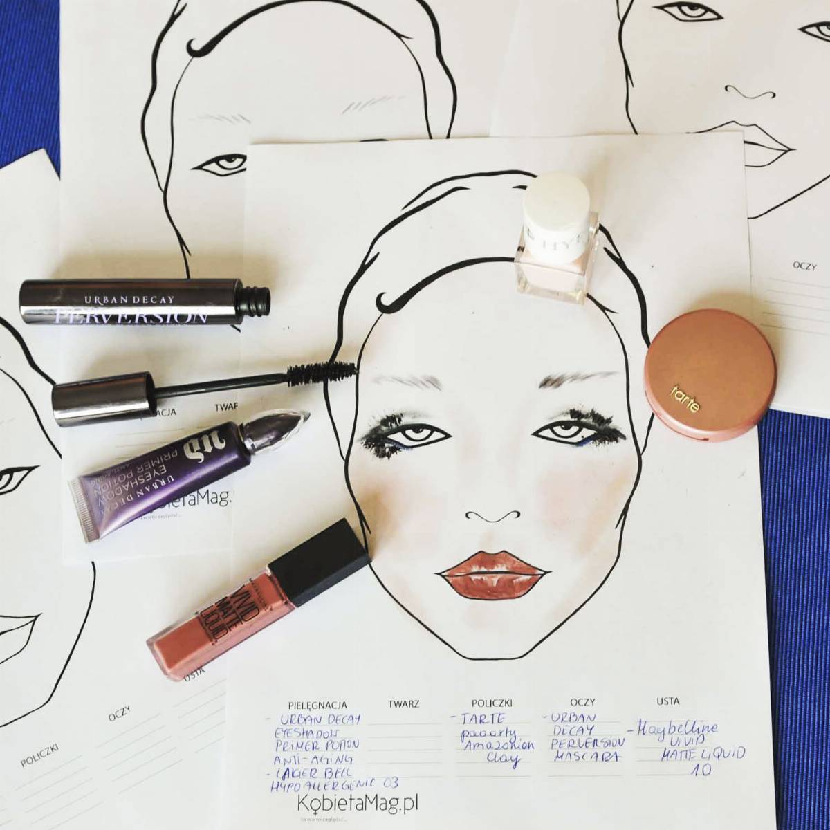 FACE CHARTS - KARTY DO MAKIJAŻU