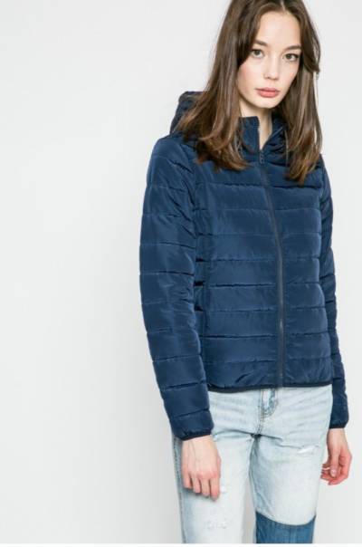 Krótka pikowana kurtka w odcieniu granatu -  Jacqueline de yong