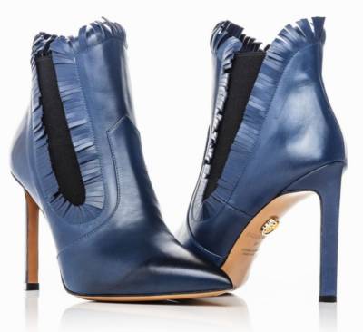 buty marki baldowski - niebieskie buty na obcasie