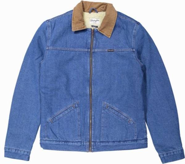 Wrangler White & Blue Logo - kurtka jeansowa