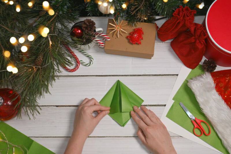 choinka z papieru - wykonanie