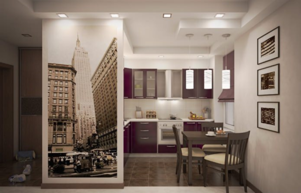 Pomysły na wnętrze kuchni z fototapetami