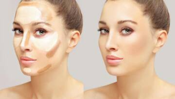 konturowanie twarzy na sucho