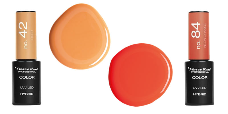 Neonowe paznokcie pomarańczowe lakiery hybrydowe