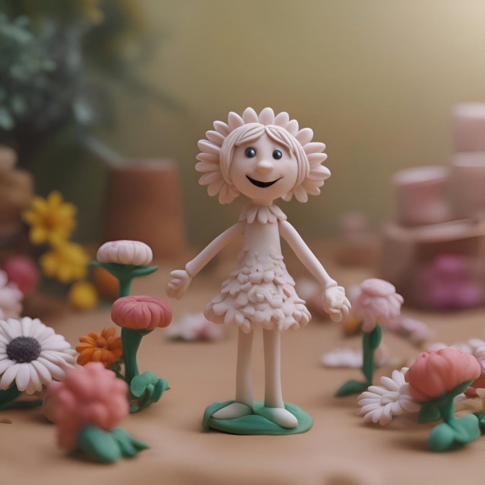 figurka z ciasta solnego w naturalnym kolorze