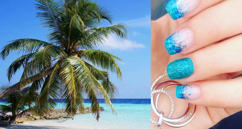 Paznokcie na lato w tropikalne wzory