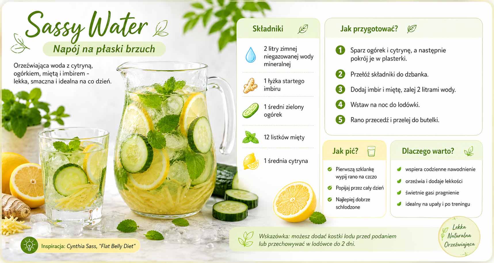 infografika Sassy Water