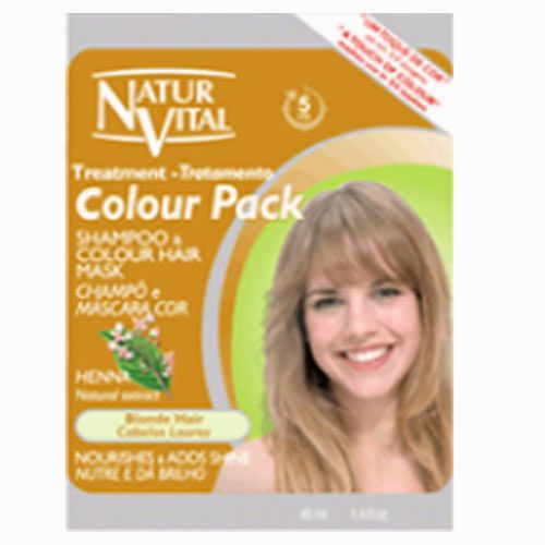 Natur Vital, szampon koloryzujący + maska do włosów