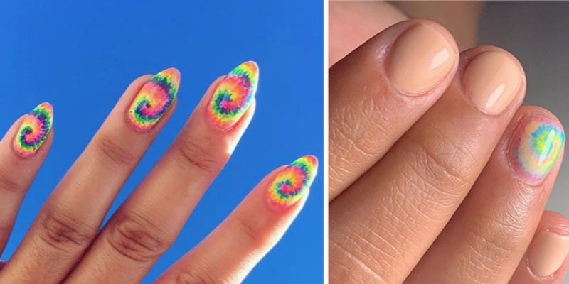 paznokcie tie-dye paznokcie tie-dye