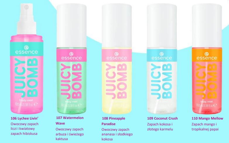 essence Juicy Bomb Tropical Drop mgiełka do ciała