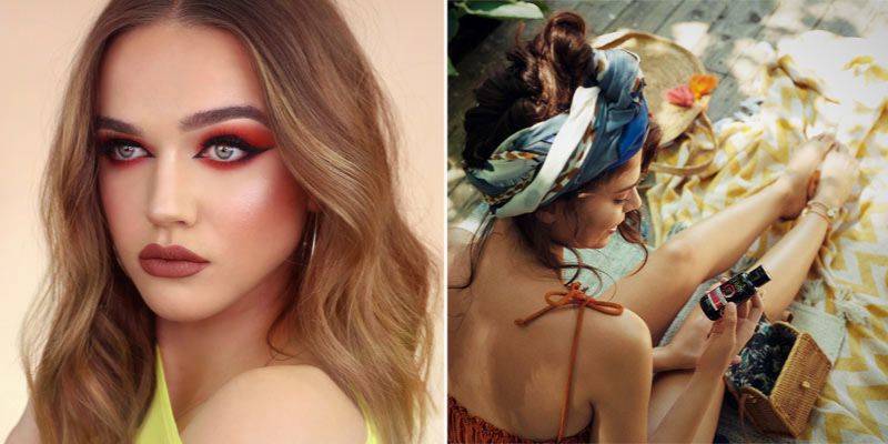 makijaż z czerwienią