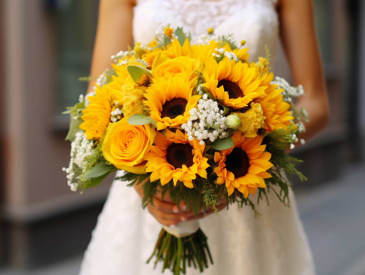 bukiet ślubny slonecznik fr bukiet ślubny slonecznik