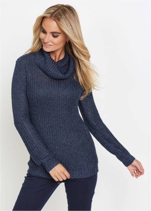 Ciemnoniebieski sweter