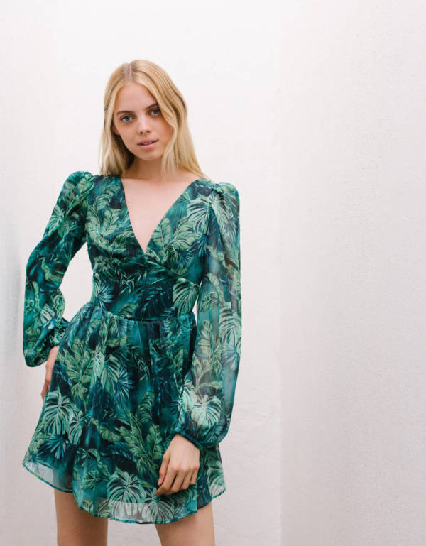 Ubrania z roślinnym printem