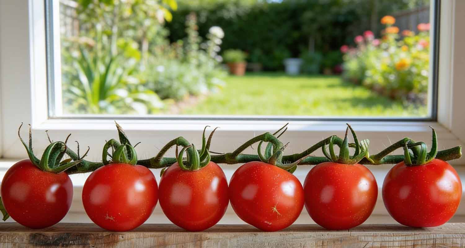 Warzywa które można uprawiać w domu - pomidory i zioła w domowym mini warzywniku na parapecie