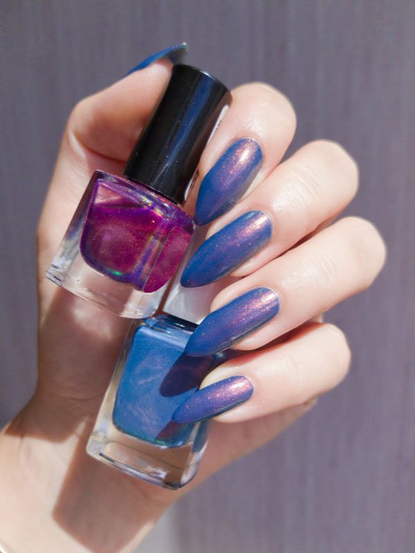 opalizujące długie pazurki w kształcie migdałków