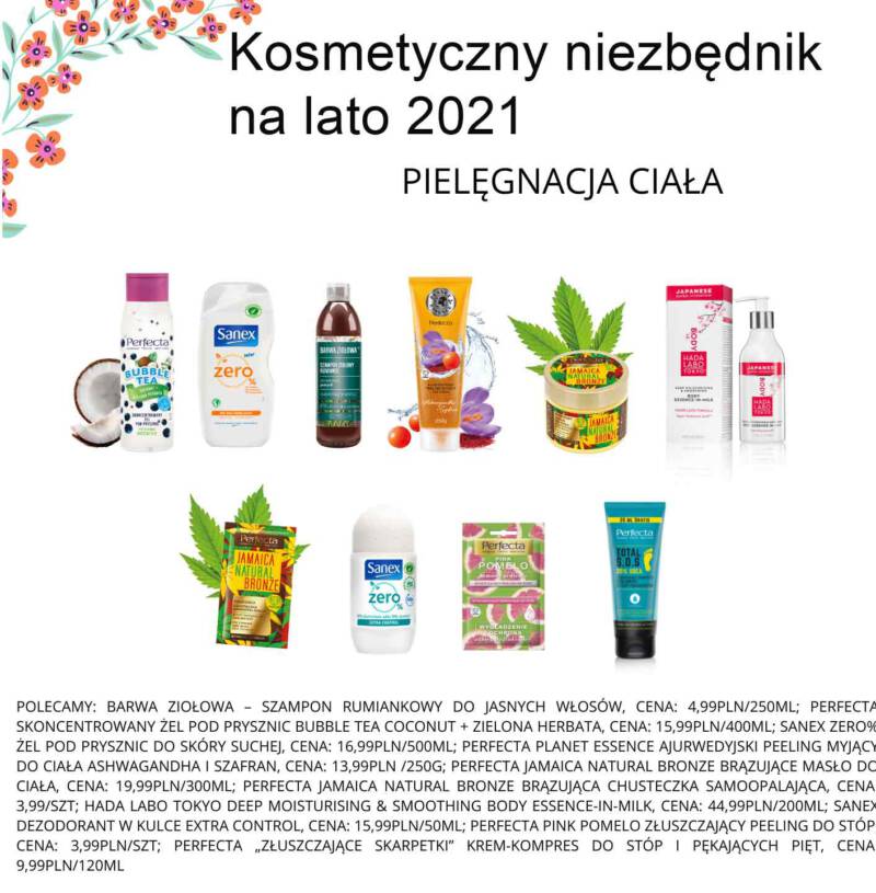 Letnia pielęgnacja ciała Letnia pielęgnacja ciała