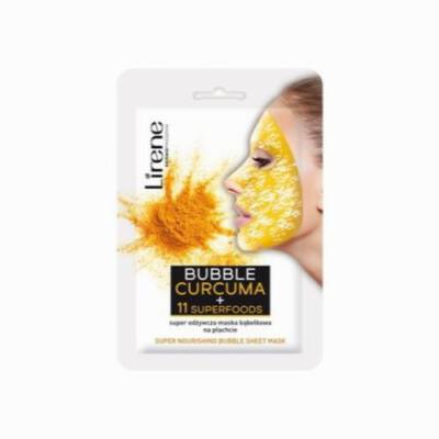 Lirene, Bubble Curcuma, Super odżywcza maska bąbelkowa w płachcie