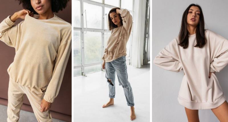 Dresy damskie na jesień 2021 beż marsala Dresy damskie na jesień 2021 beż marsala