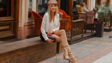 Jak modnie nosić damskie kozaki zamszowe z sukienką i spodniami?