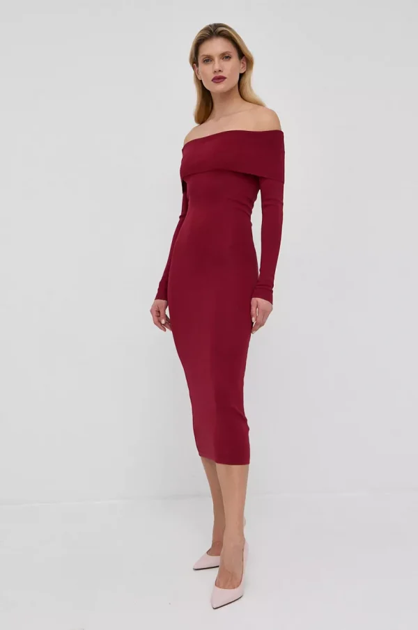 czerwona sukienka maksi na wesele