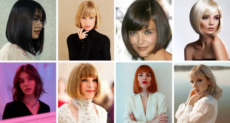 Bob z grzywką modne fryzury 2022