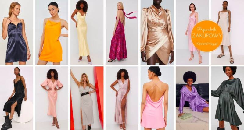 Satynowa sukienka na wesele 2022