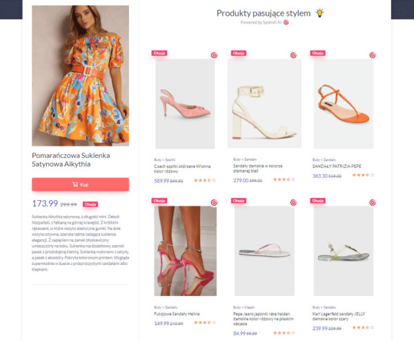 Wirtualny stylista na Splendi.pl – rekomendacje sztucznej inteligencji proponujące pasujące ubrania, buty lub torby