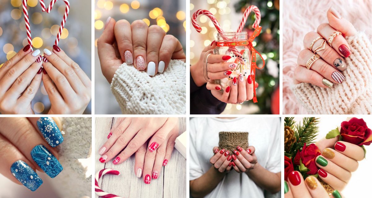 świąteczne paznokcie 2025
