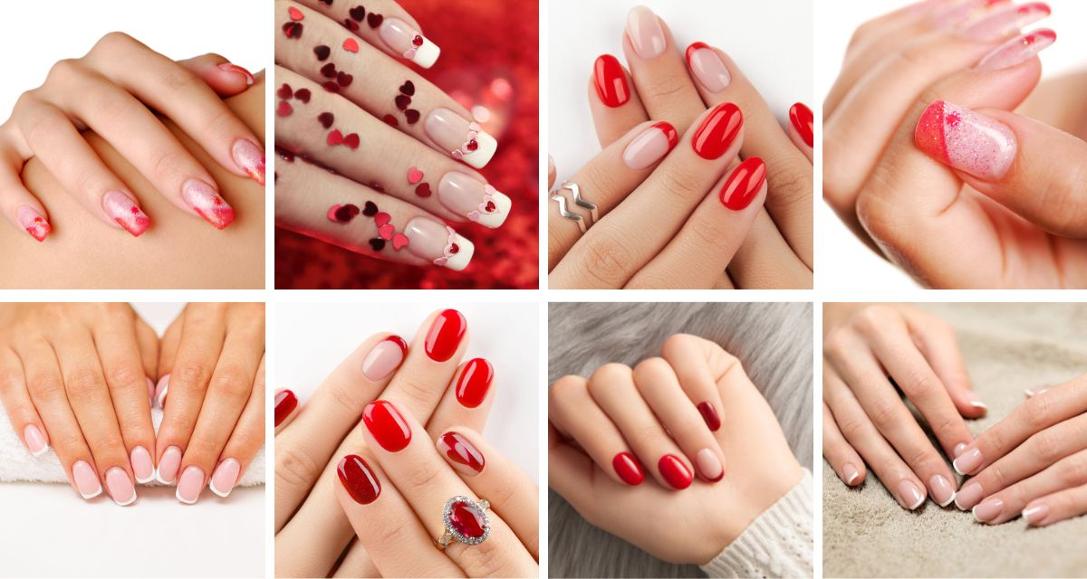 Modne paznokcie luty 2023 - walentynkowy french Modne paznokcie luty 2023 - walentynkowy french