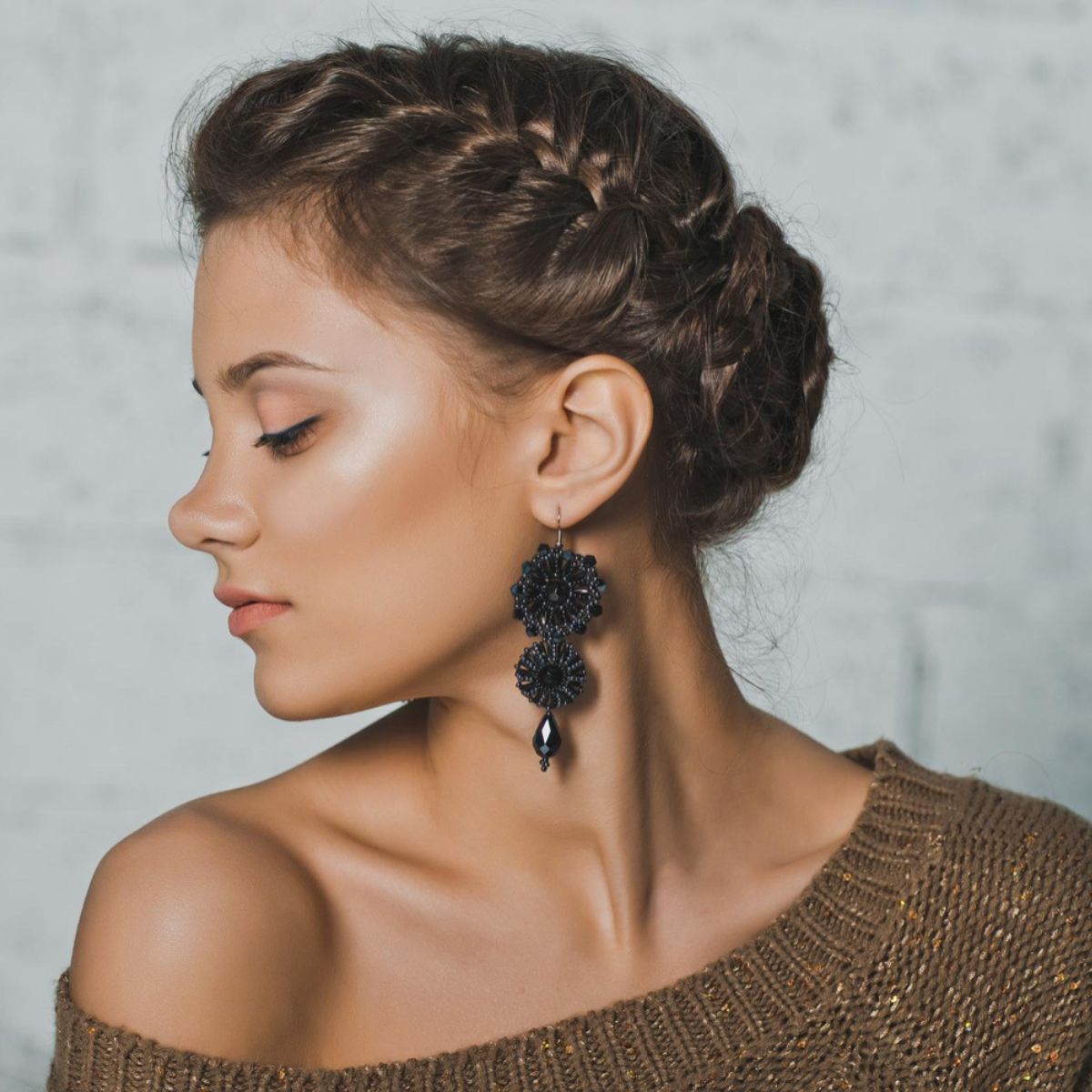 Fryzury na komunię dla mamy : kok