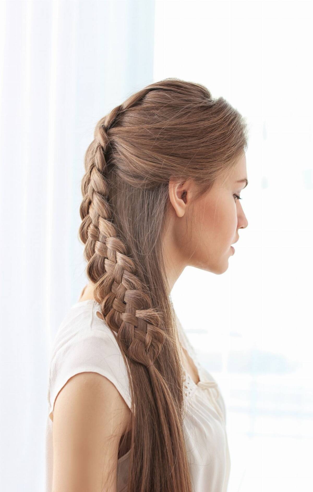 Warkocz i rozpuszczone włosy Warkocz i rozpuszczone włosy