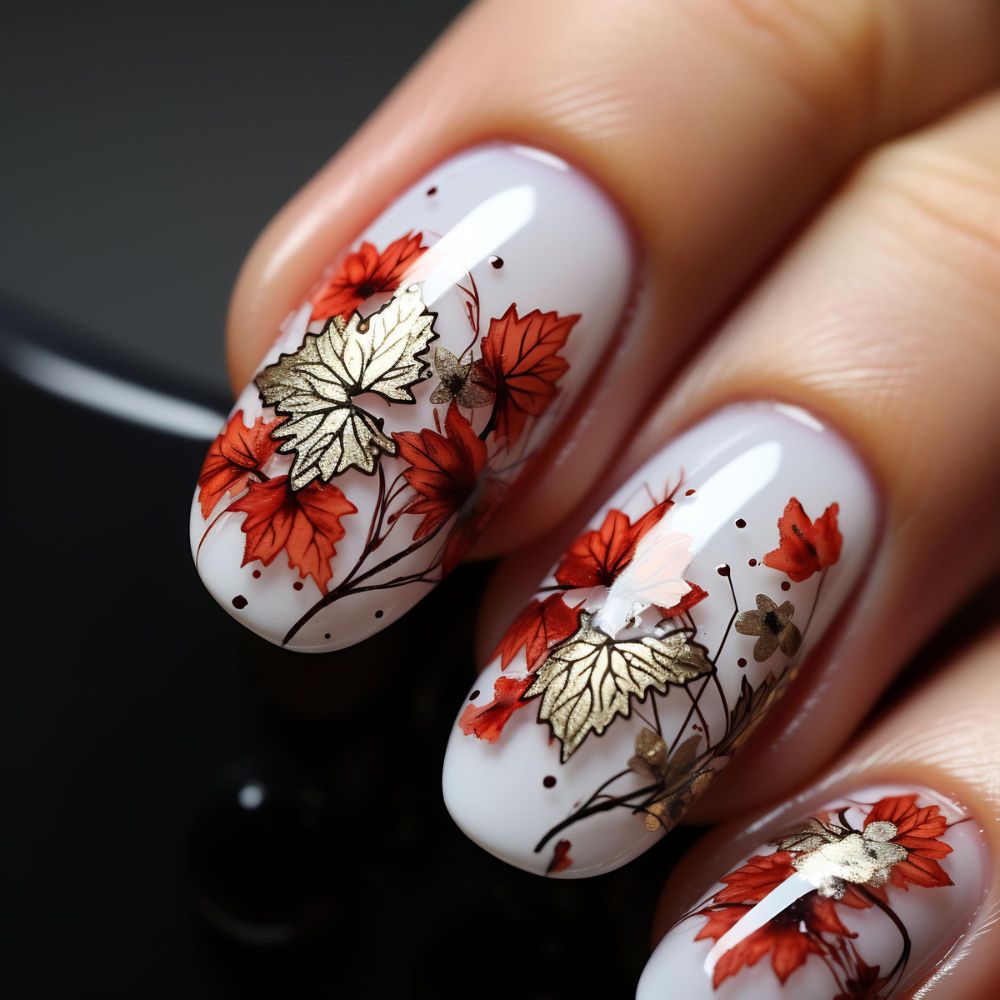 manicure na jesień