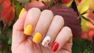 Jesienne krótkie paznokcie