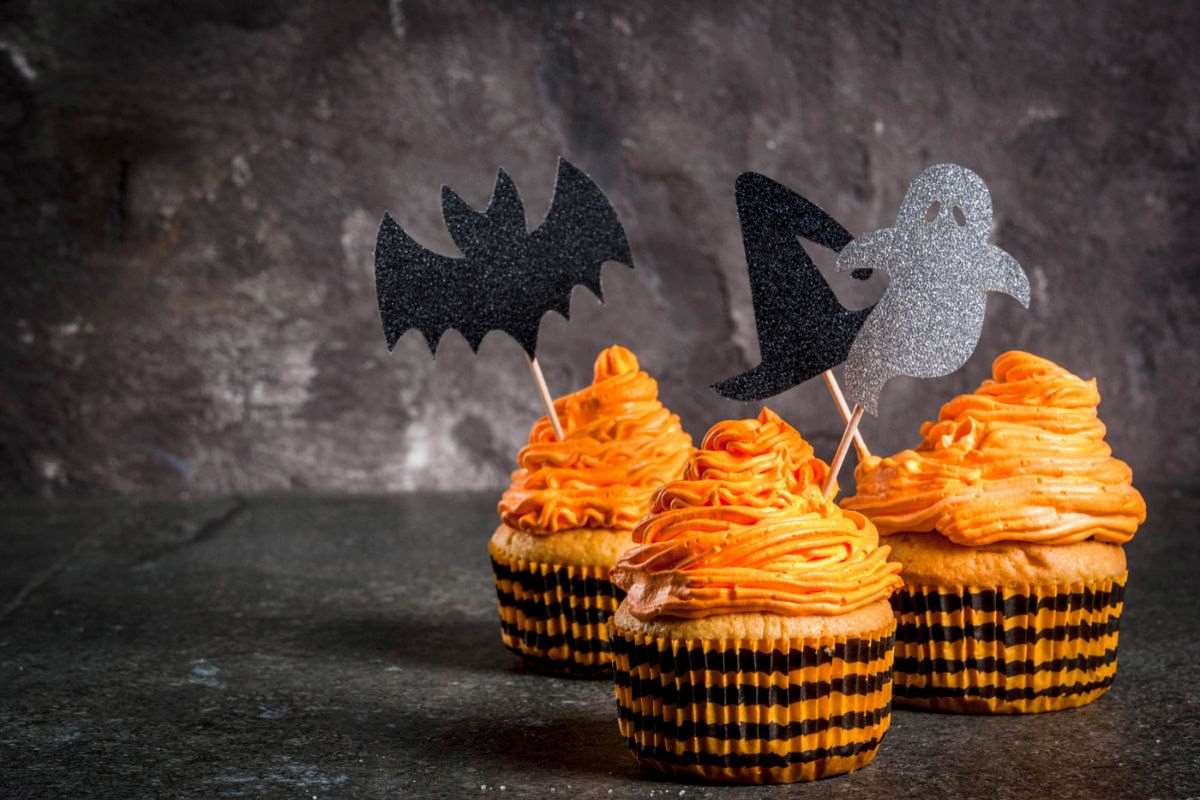 Halloweenowe babeczki z kremem