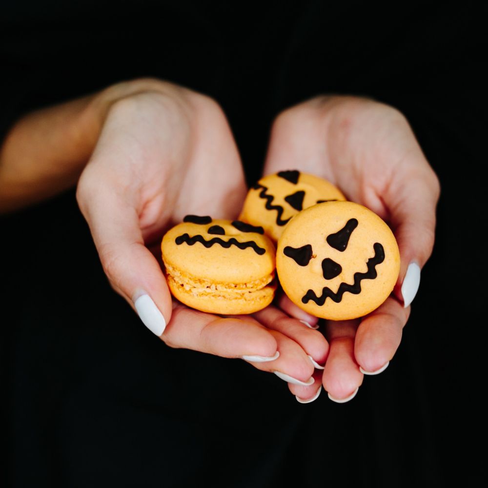 ciasteczka na Halloween makaroniki
