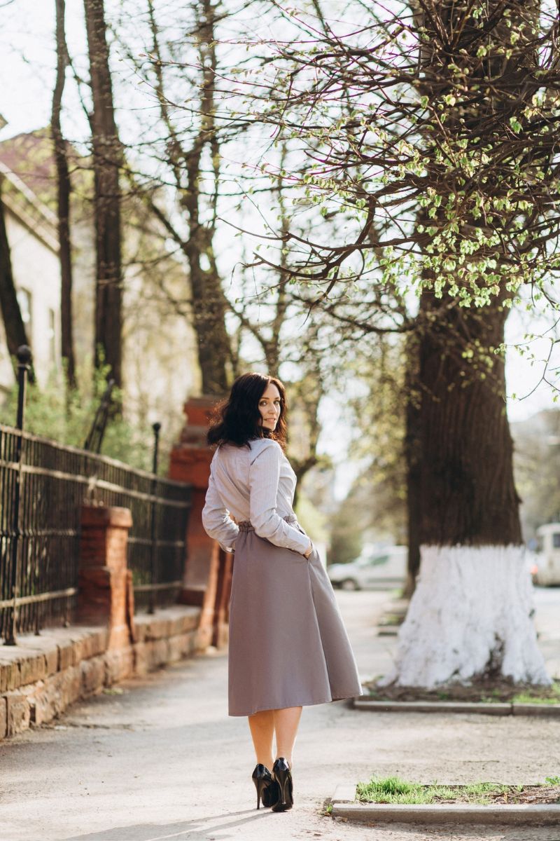 spódnica damska o kształcie litery A