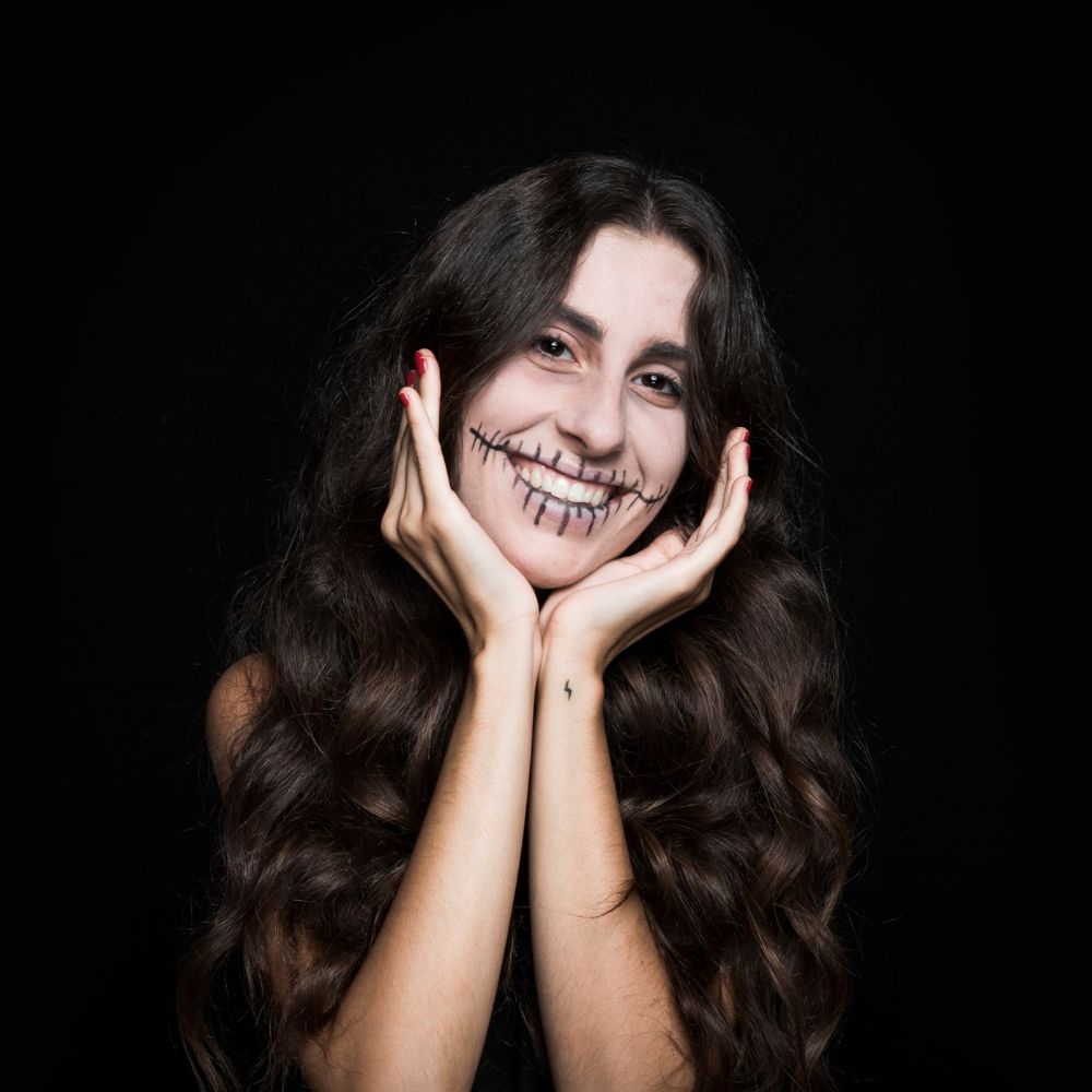 makijaż na kościotrupa na Halloween Freepik makijaż na kościotrupa na Halloween